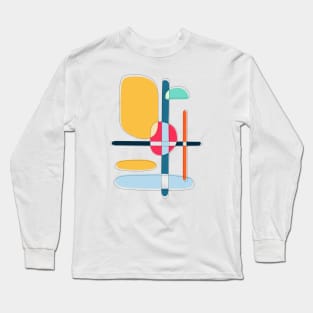 Minimalist Abstract Shapes Art I Long Sleeve T-Shirt